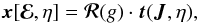 \appendix \setcounter{section}{1} \begin{equation} \bm{x} [\bR , \eta] = \bm{\mathcal{R}} (g) \cdot \bm{t} (\bm{J} , \eta) , \label{mapping_rot} \end{equation}