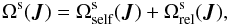 \begin{equation} \Omega^{\rs} (\bm{J}) = \Omega^{\rs}_{\rm self} (\bm{J}) + \Omega^{\rs}_{\rm rel} (\bm{J}) , \label{definition_Omegas} \end{equation}