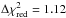 \hbox{$\Delta\chi^{2}_{\rm red}=1.12$}
