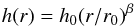 \appendix \setcounter{section}{2} \begin{equation} h(r) = h_0 (r/r_0)^\beta \end{equation}