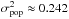 \hbox{$\sigma^2_\mathrm{pop}\approx 0.242$}