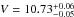\hbox{$V=10.73\substack{+0.06\\-0.05}$}