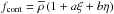 \hbox{$f_{\rm cont}=\overline{\rho}\,(1+a\xi+b\eta)$}