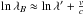 \hbox{$\ln\lambda_B\approx\ln\lambda'+\frac{v}{c}$}