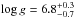 \hbox{$\log g = 6.8^{+0.3}_{-0.7}$}