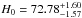 \hbox{$H_0 = 72.78_{-1.57}^{+1.60}$}
