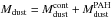 \hbox{$\mdust = \mdust^{\rm cont} + \mdust^{\rm PAH}$}