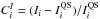 \hbox{$C^I_i=(I_i-I^{\rm QS}_i)/I^{\rm QS}_i$}