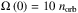 \hbox{$ \Omega \left( 0 \right) = 10 \ n_{\rm orb} $}