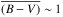 \hbox{$\overline{(B-V)} \sim 1$}