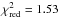 \hbox{$\chi^2_\mathrm{red}=1.53$}