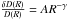 \hbox{$\frac{\delta D(R)}{D(R)}=AR^{-\gamma}$}
