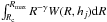 \hbox{$\int_{R_{\rm c}}^{R_{\max}} R^{-\gamma}W(R,h_{j}){\rm d}R$}