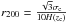 \hbox{$r_{200} = \frac{\sqrt{3} \sigma_{\rm c}}{10 H(z_{\rm c})}$}