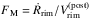\hbox{${F_{\rm M} = \dot{R}_{\rm rim}/ V_{\rm rim}^{({\rm post})}}$}