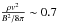 \hbox{$\frac{\rho v^2}{B^2/8\pi} \sim 0.7$}