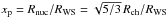 \hbox{$x_\pp=R_\mathrm{nuc}/R_\mathrm{WS} = \sqrt{5/3}\,R_\mathrm{ch}/R_\mathrm{WS}$}