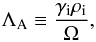 \begin{equation} \Lambda_\mathrm{A}\equiv\frac{\gamma_{\rm i}\rho_{\rm i}}{\Omega}, \end{equation}