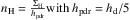 \hbox{$n_{\rm H} = \frac{\Sigma_{\rm H}}{h_{\rm pdr}} \mbox{with } h_{\rm pdr} = h_{\rm d}/5$}