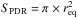 \hbox{$S_{\rm PDR} = \pi \times r_{\rm eq}^2$}
