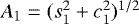 $A_1 = (s_1^2 &#x002B; c_1^2 ) ^{1/2}$