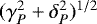 $(\gamma_P^2 &#x002B; \delta_P^2)^{1/2}$
