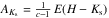 \hbox{$A_{K_{\rm s}} = \frac{1}{c-1}\, E(H-K_{\rm s})$}