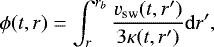 $ \phi(t,r) = \int_r^{r_b} \frac{v_{\textrm{sw}}(t,r&#x0027;)}{3\kappa(t,r&#x0027;)}\mathrm{d}r&#x0027;,$