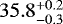 $35.8^{+0.2}_{-0.3}$