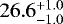 $26.6^{+1.0}_{-1.0}$