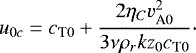 \begin{align*} u_{0c}=c_{\textrm{T}0}+\dfrac{2\eta_{C}v_{\textrm{A}0}^2}{3\nu\rho_rkz_0 c_{\textrm{T}0}}\cdot\end{align*}