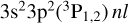 $3\textrm{s}^2{3}\textrm{p}^2(^3\textrm{P}_{1,2})\, nl$