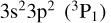 $3\textrm{s}^23\textrm{p}^2~(^3\textrm{P}_{1})$