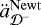 $ \ddot{a}_{{\cal D}^-}^{\mathrm{Newt}}$
