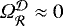 $\Omega_{{\cal R}}^{{\cal D}} \approx 0$