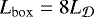 $L_{\mathrm{box}} = 8 L_{{\cal D}}$
