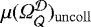 $\mu(\Omega_{{\cal Q}}^{{\cal D}})_{{\mathrm{uncoll}}}$