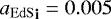 ${{{{a_{\mathrm{EdS}}}}_{\textbf{i}}}} = 0.005$