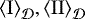 ${\left\langle {{{\mathrm{I}}}} \right\rangle_{{\cal D}}}, {\left\langle {{{\mathrm{II}}}} \right\rangle_{{\cal D}}}$