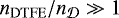 $n_{\mathrm{DTFE}}/n_{{\cal D}} \gg 1$
