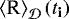 ${\left\langle {\textrm{{\cal R}}} \right\rangle_{{\cal D}}} \left({{{t}_{\textbf{i}}}}\right)$