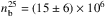 \hbox{$n_{\rm b}^{25} = (15 \pm 6) \times 10^{6}$}