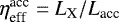$\eta^{\text{acc}}_{\text{eff}} = L_{\text{X}}/L_{\text{acc}}$