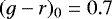 $(g - r)_0 = 0.7$