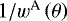 $1/w^{\textrm{A}}\left(\theta\right)$