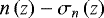 $n\left(z\right)-\sigma_n\left(z\right)$