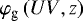 $\varphi_{\textrm{g}}\left({UV},z\right)$