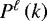 $P^{\ell}\left(k\right)$