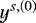 $y^{s,\left(0\right)}$