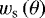 $w_{\textrm{s}}\left(\theta\right)$